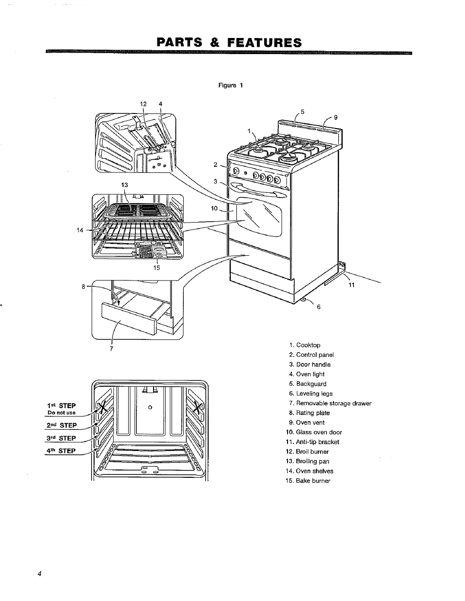 Parts & features, Parts & features -5 | Avanti DG241BS User Manual | Page 4 / 20