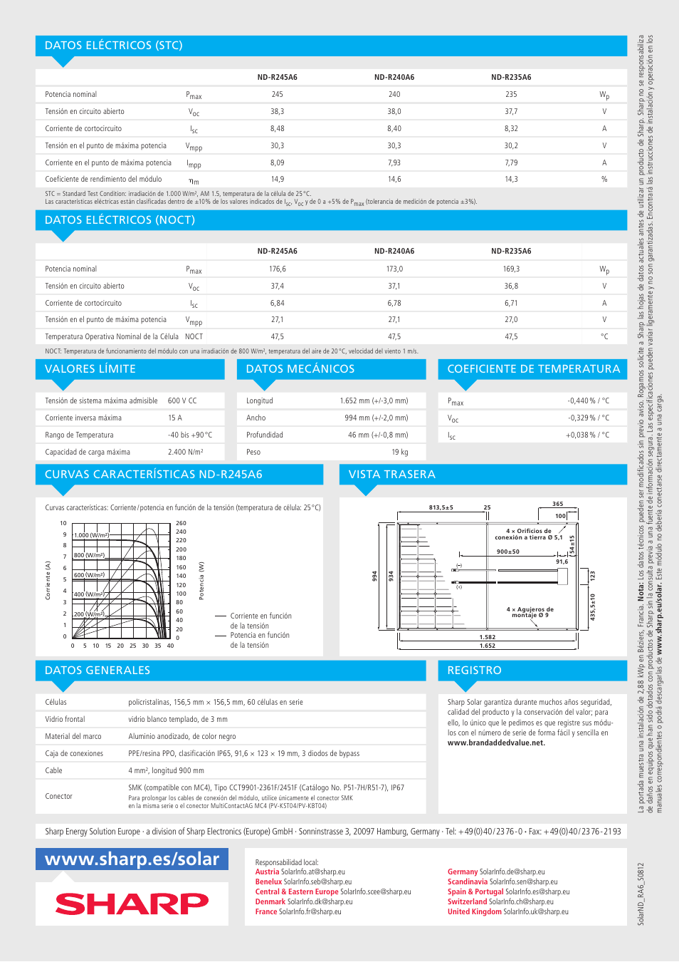 Sharp ND-R245A6 User Manual | Page 6 / 8