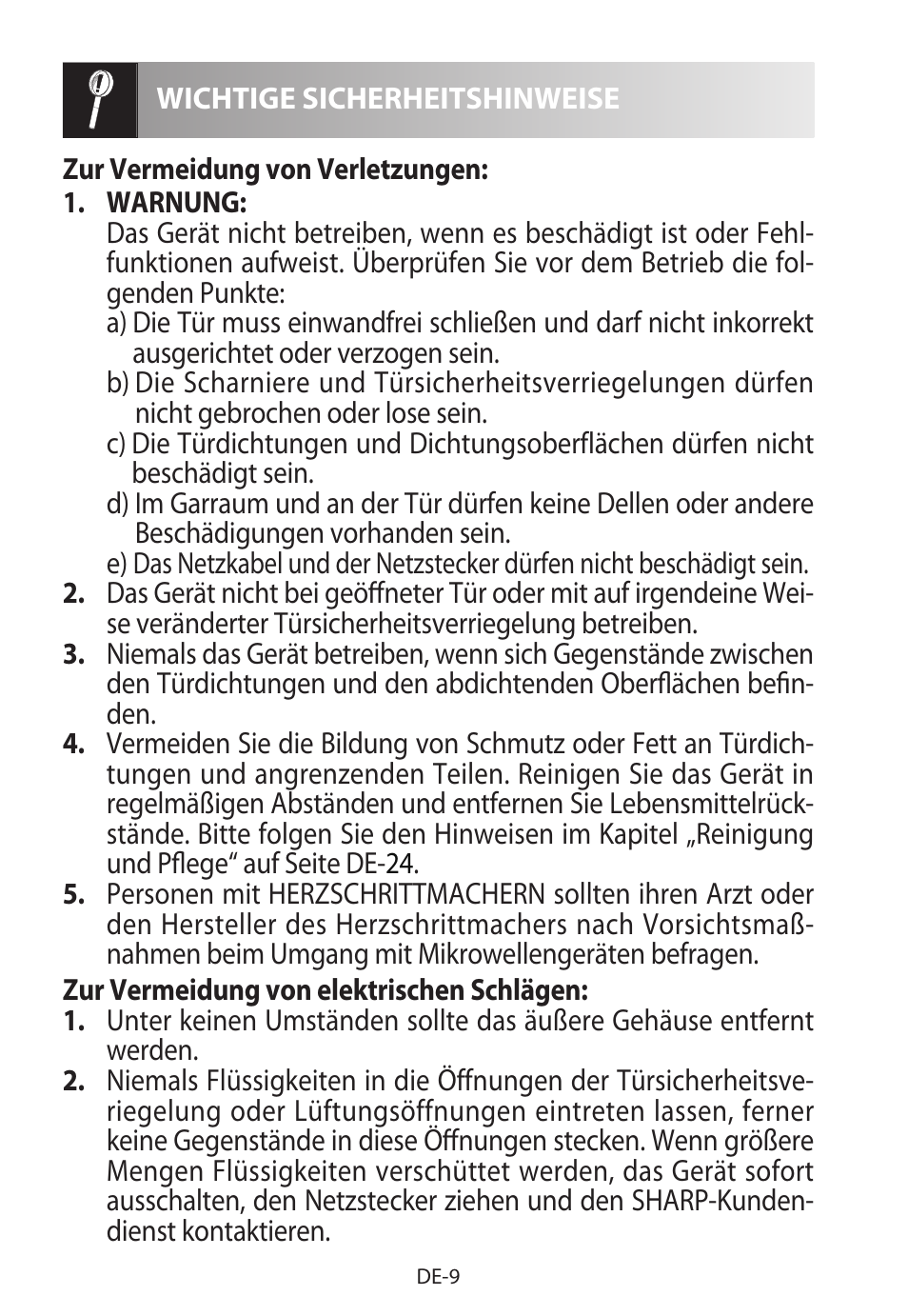 Sharp R-322STWE Four à micro-ondes solo User Manual | Page 12 / 246