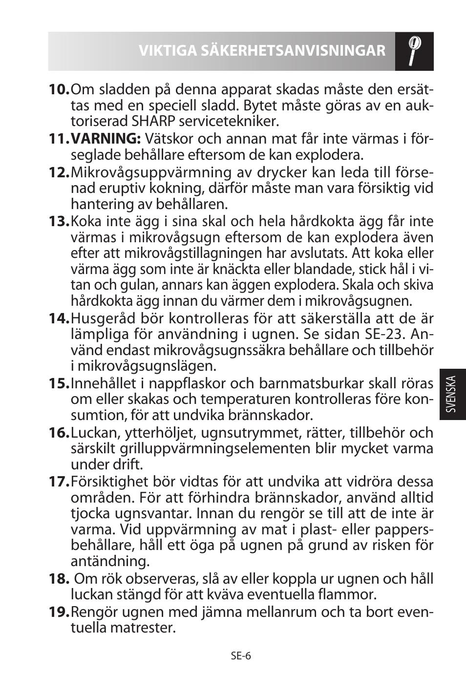 Sharp R-322STWE Four à micro-ondes solo User Manual | Page 129 / 246