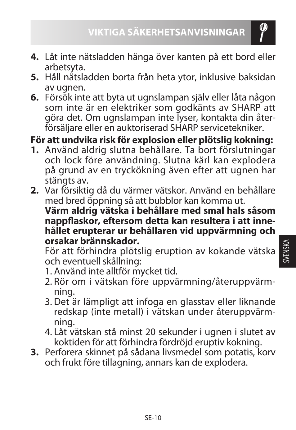 Sharp R-322STWE Four à micro-ondes solo User Manual | Page 133 / 246