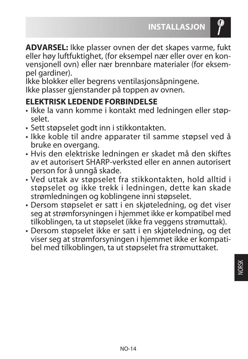 Sharp R-322STWE Four à micro-ondes solo User Manual | Page 185 / 246