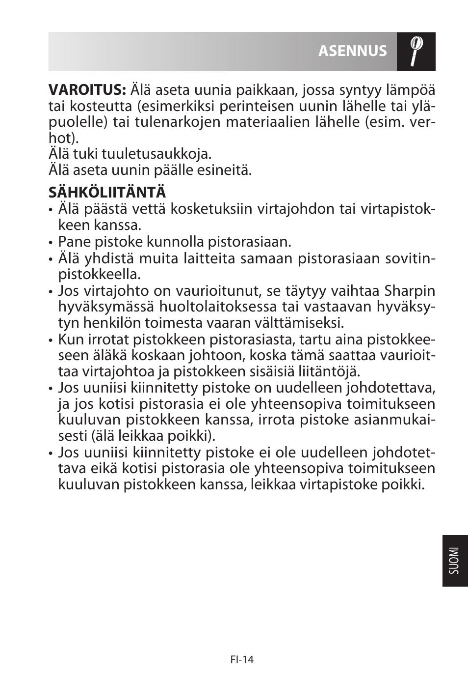 Sharp R-322STWE Four à micro-ondes solo User Manual | Page 209 / 246