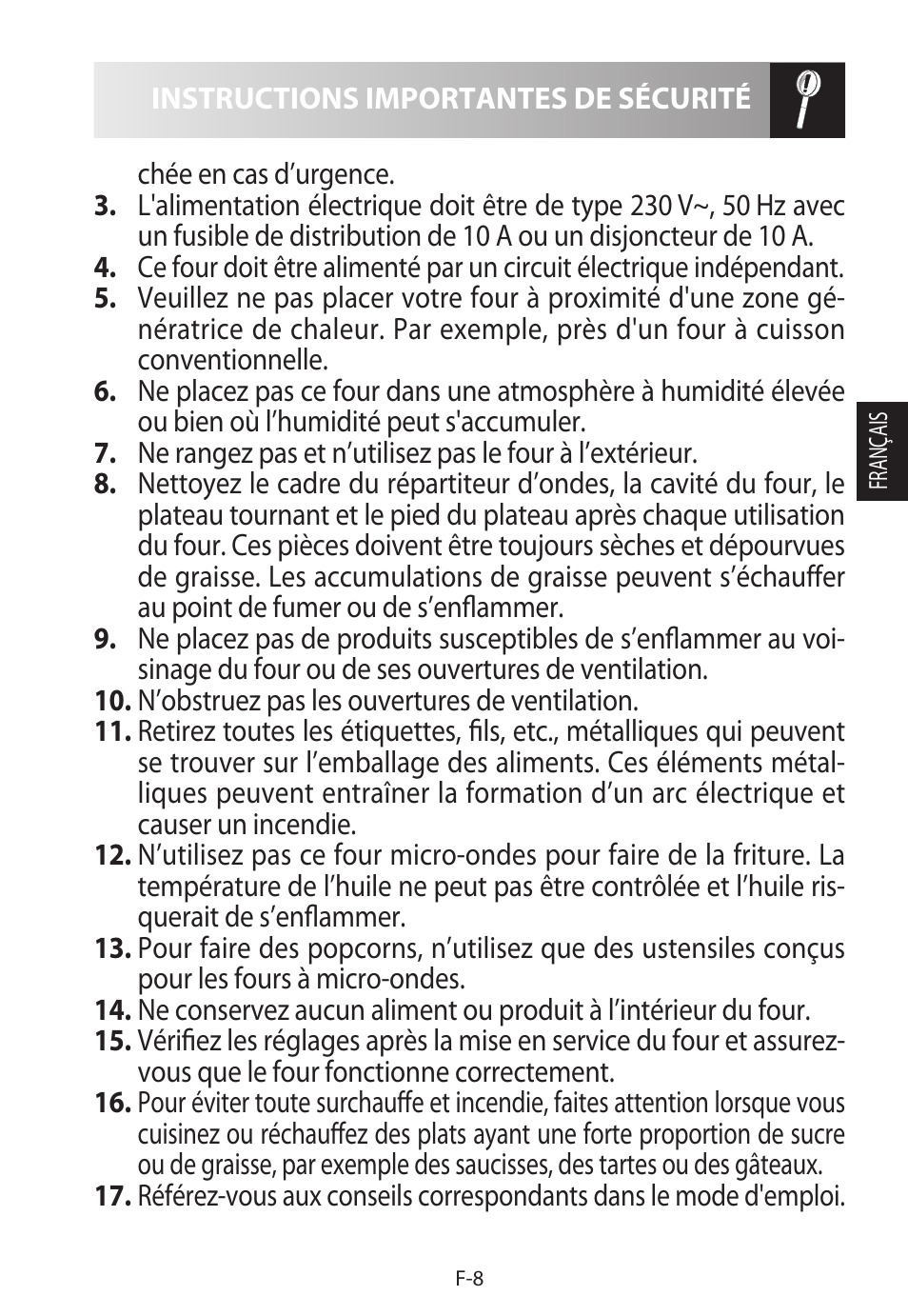 Sharp R-322STWE Four à micro-ondes solo User Manual | Page 59 / 246