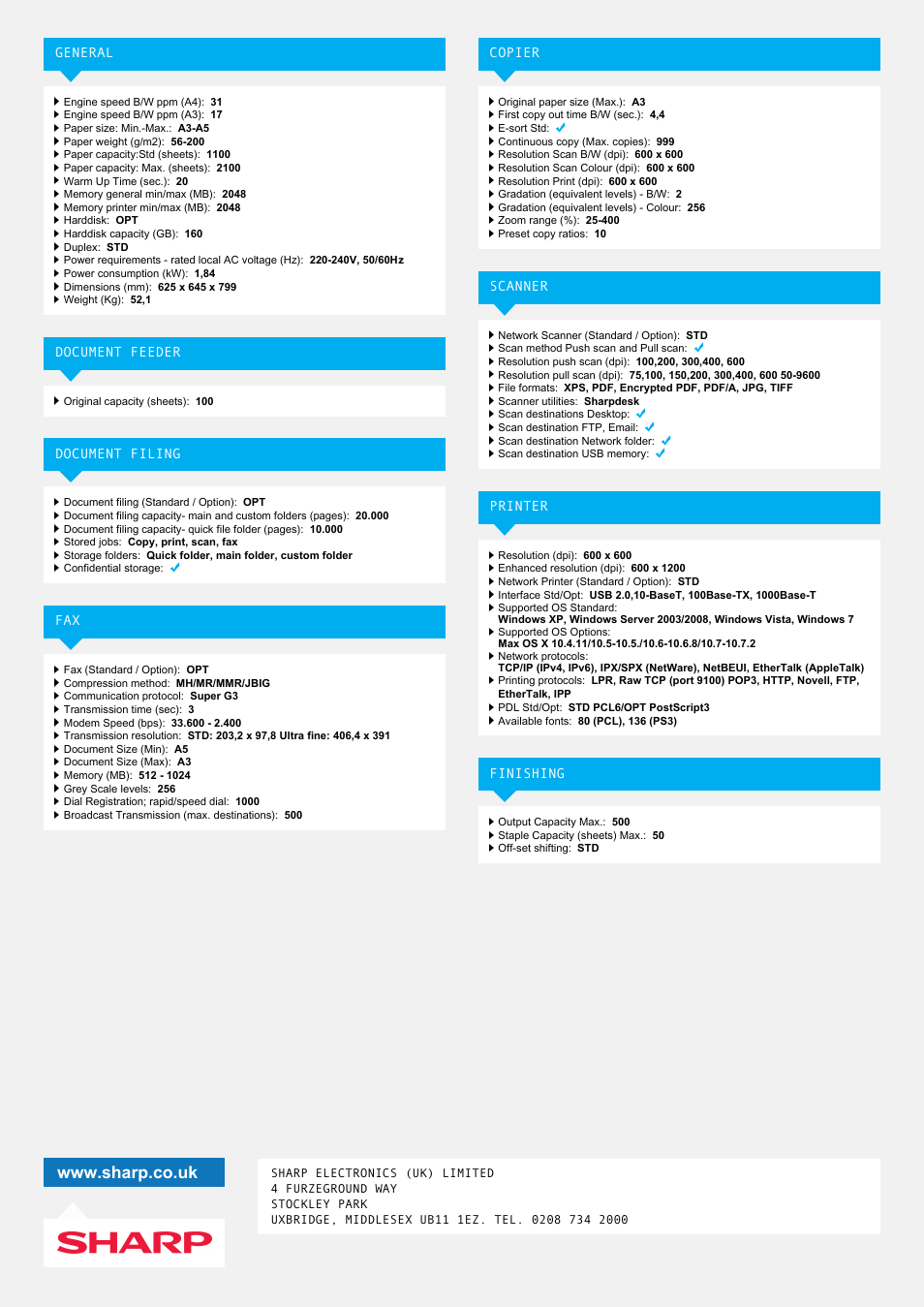 Sharp MX-M314N User Manual | Page 2 / 2