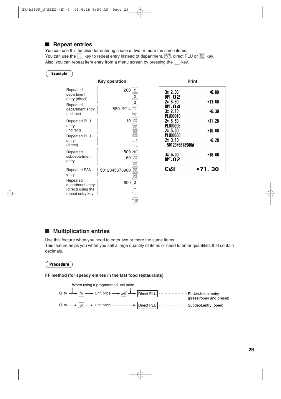 P p p 5 5, 2 + + a | Sharp ER-A280F User Manual | Page 31 / 188