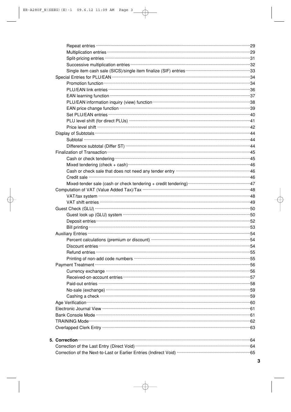 Sharp ER-A280F User Manual | Page 5 / 188