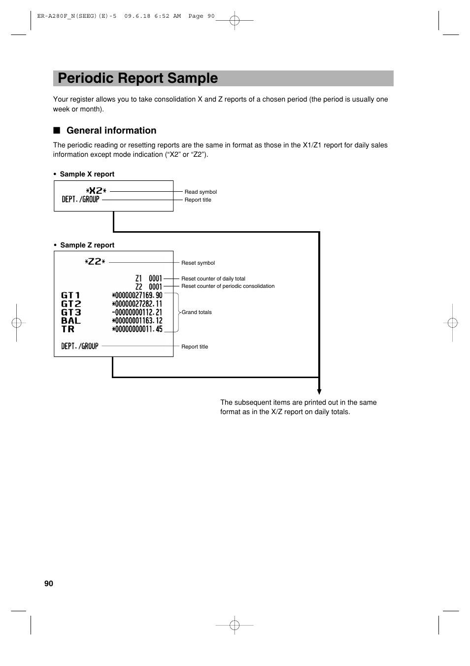 Periodic report sample, General information | Sharp ER-A280F User Manual | Page 92 / 188