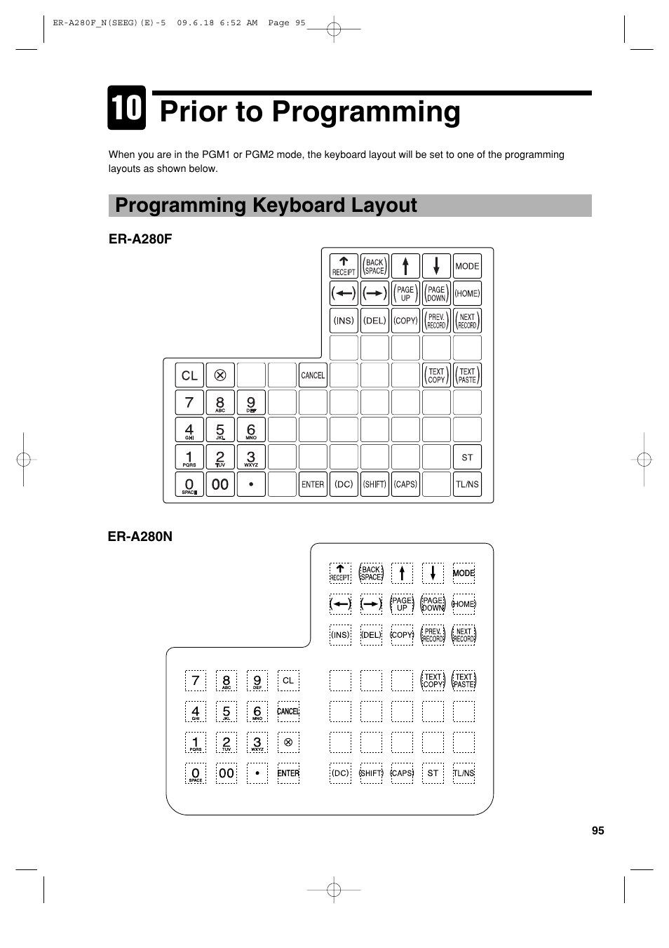 Prior to programming | Sharp ER-A280F User Manual | Page 97 / 188