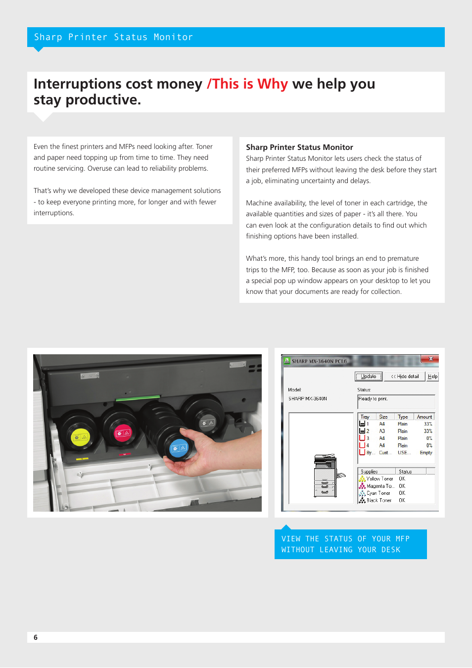 Sharp Printer Status Monitor User Manual | Page 6 / 8