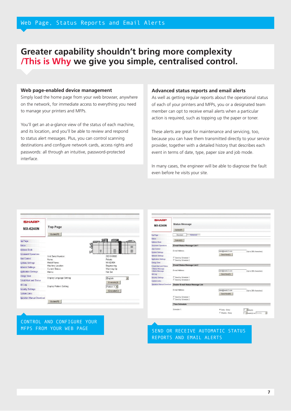 Sharp Printer Status Monitor User Manual | Page 7 / 8