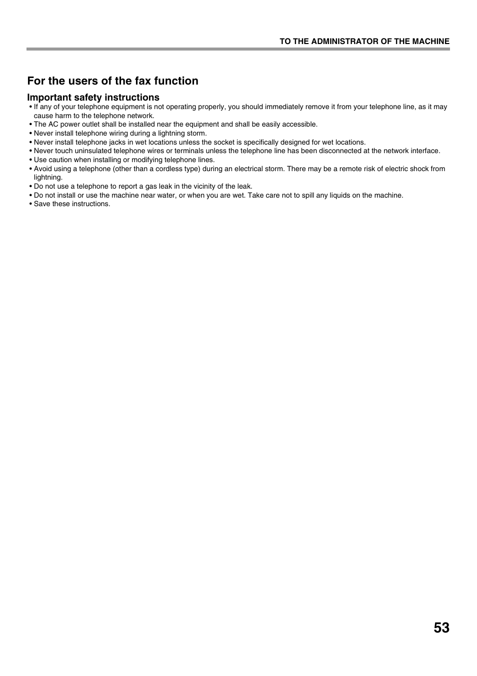 For the users of the fax function | Sharp MX-M623U User Manual | Page 55 / 60