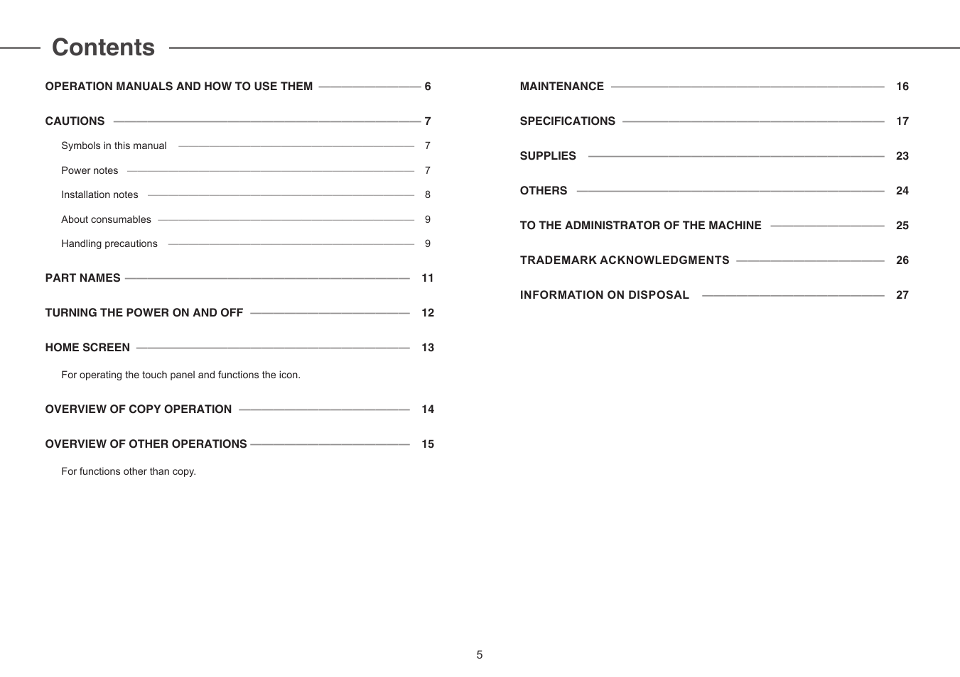 Sharp MX-5140N User Manual | Page 5 / 28