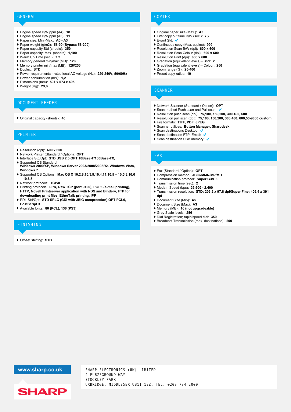 Sharp MX-M182D User Manual | Page 2 / 2