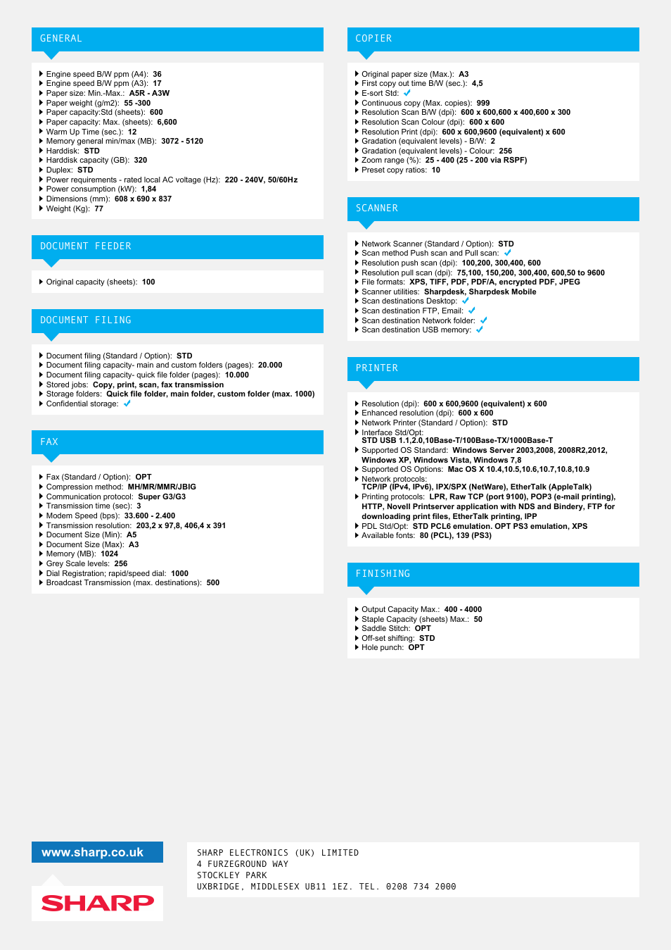 Sharp MX-M364N User Manual | Page 2 / 2