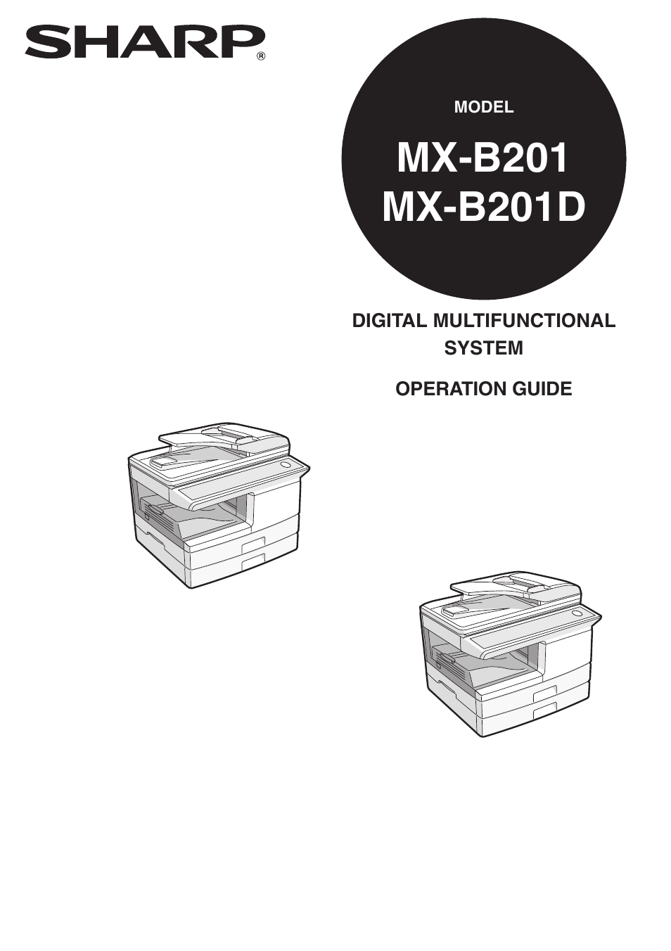 Sharp MX-B201D User Manual | 117 pages