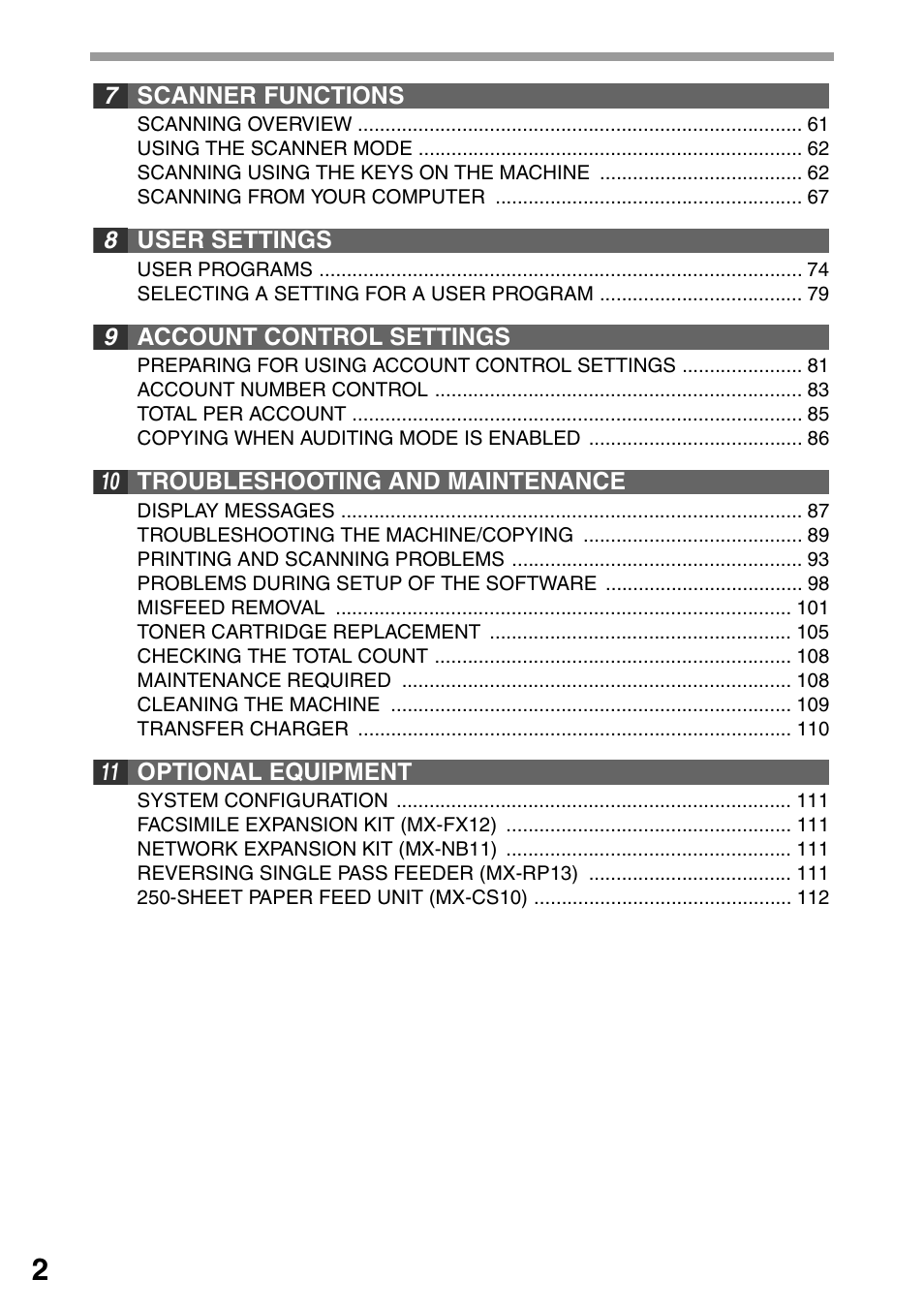 Sharp MX-B201D User Manual | Page 3 / 117