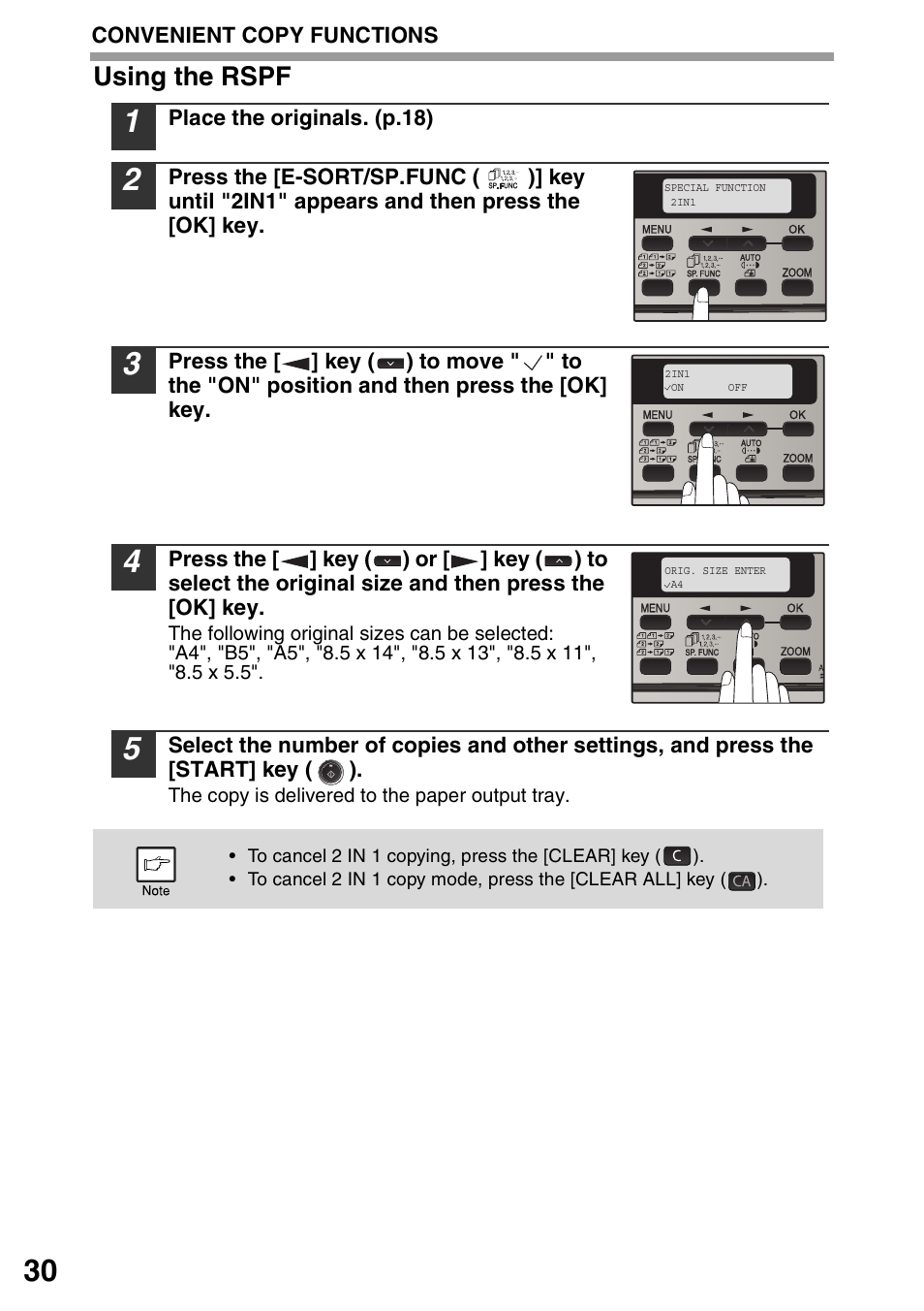 Using the rspf | Sharp MX-B201D User Manual | Page 31 / 117