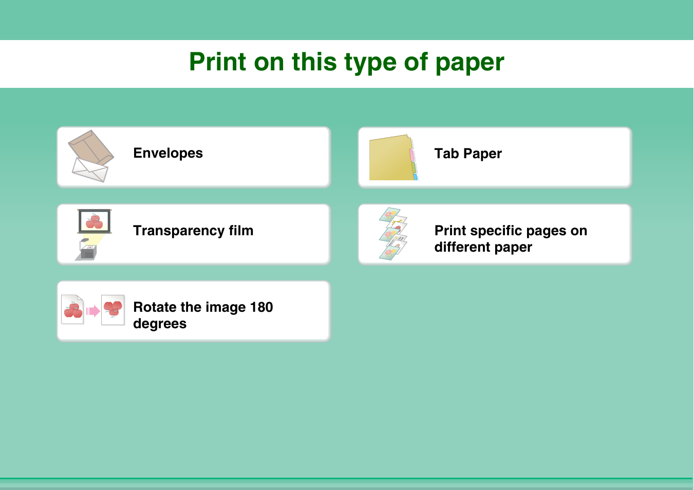 Print on this type, Of paper, Print on this type of paper | Sharp MX-2614N User Manual | Page 15 / 836