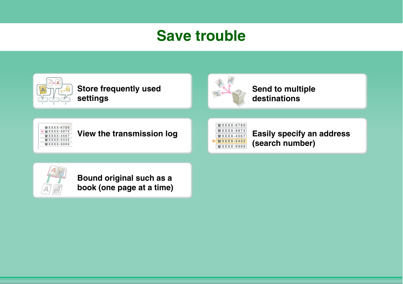 Save trouble, View the transmission log | Sharp MX-2614N User Manual | Page 23 / 836