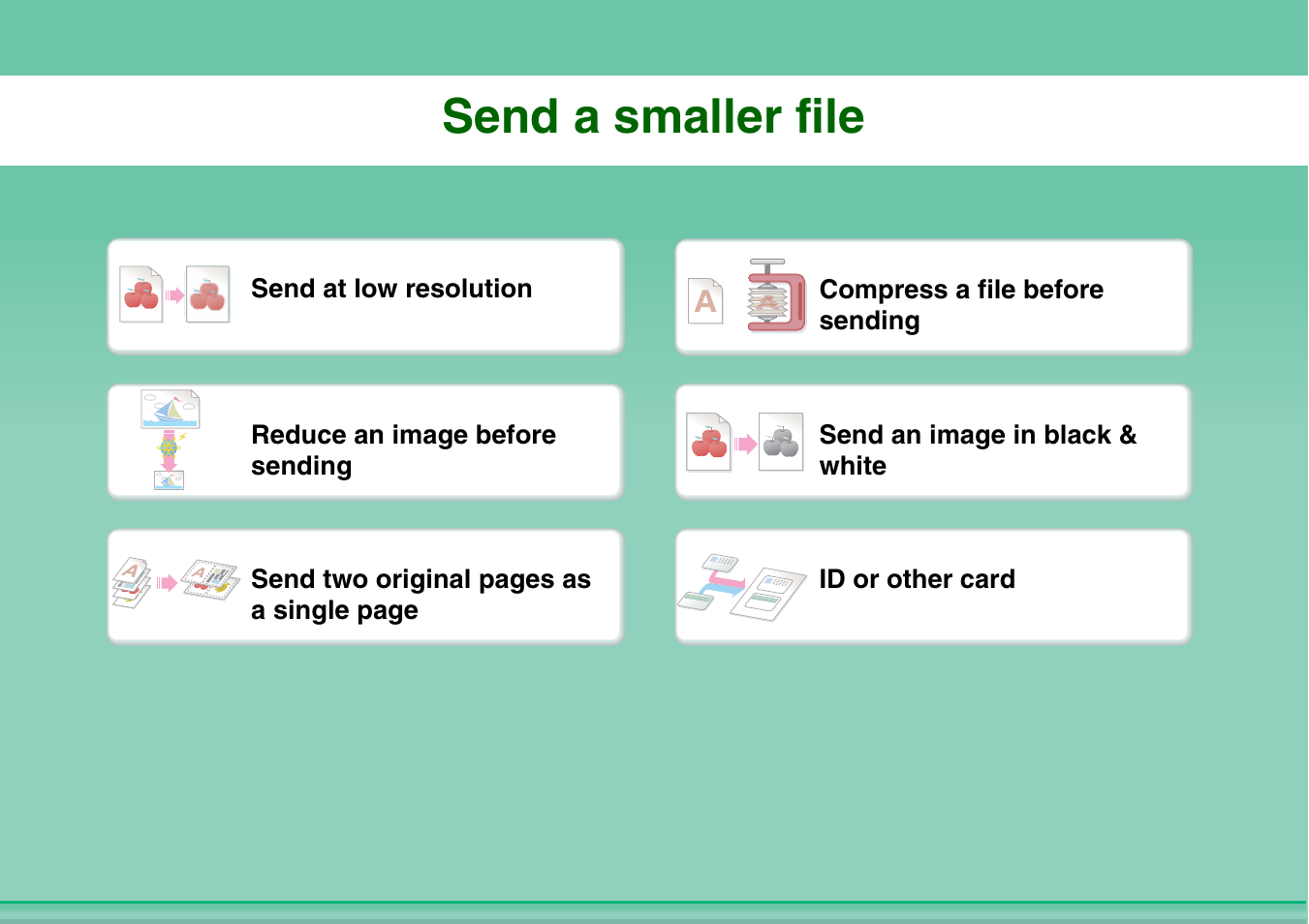 Send a smaller, File, Send a smaller file | Sharp MX-2614N User Manual | Page 30 / 836