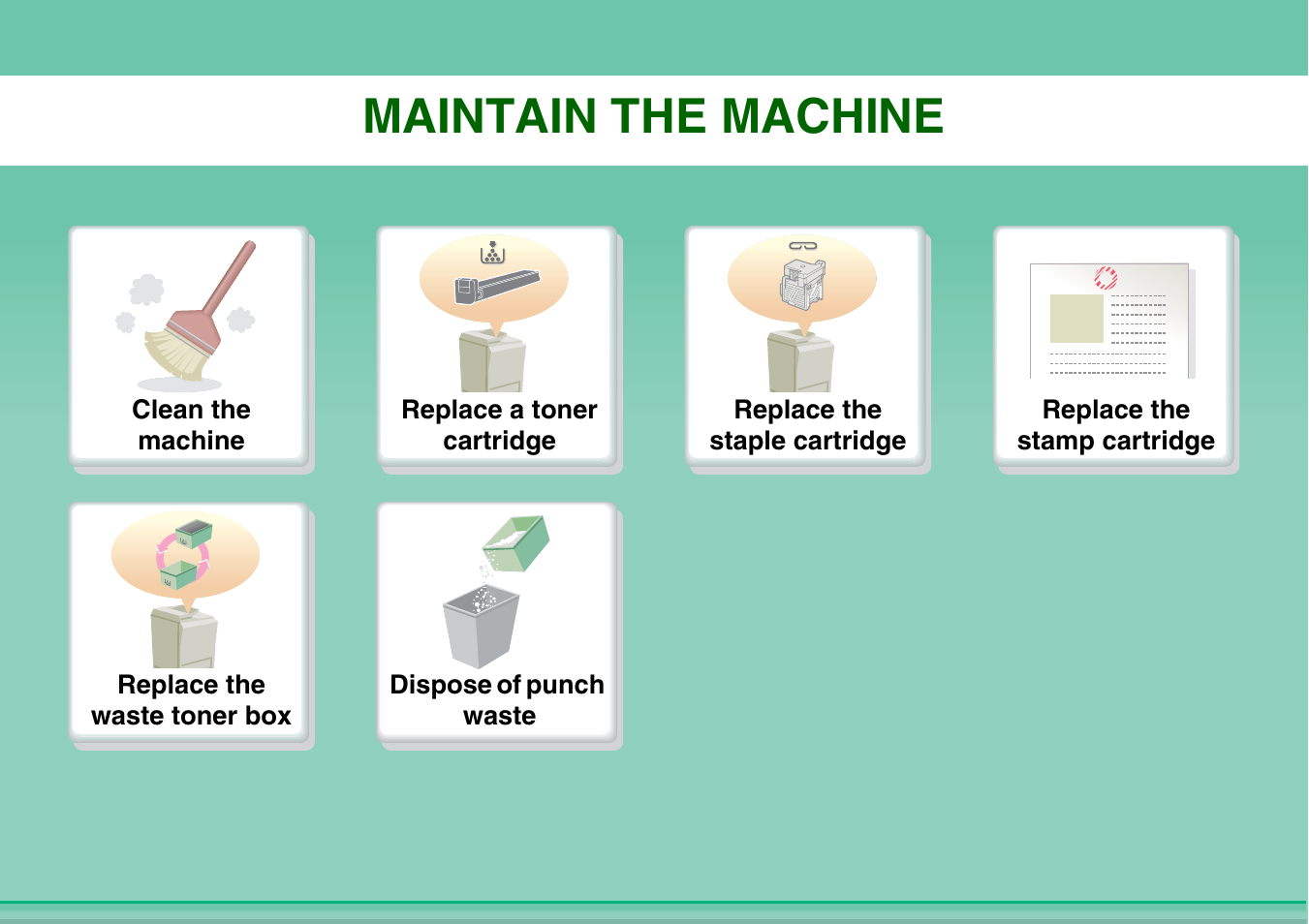 Maintain, The machine, Maintain the machine | Sharp MX-2614N User Manual | Page 36 / 836