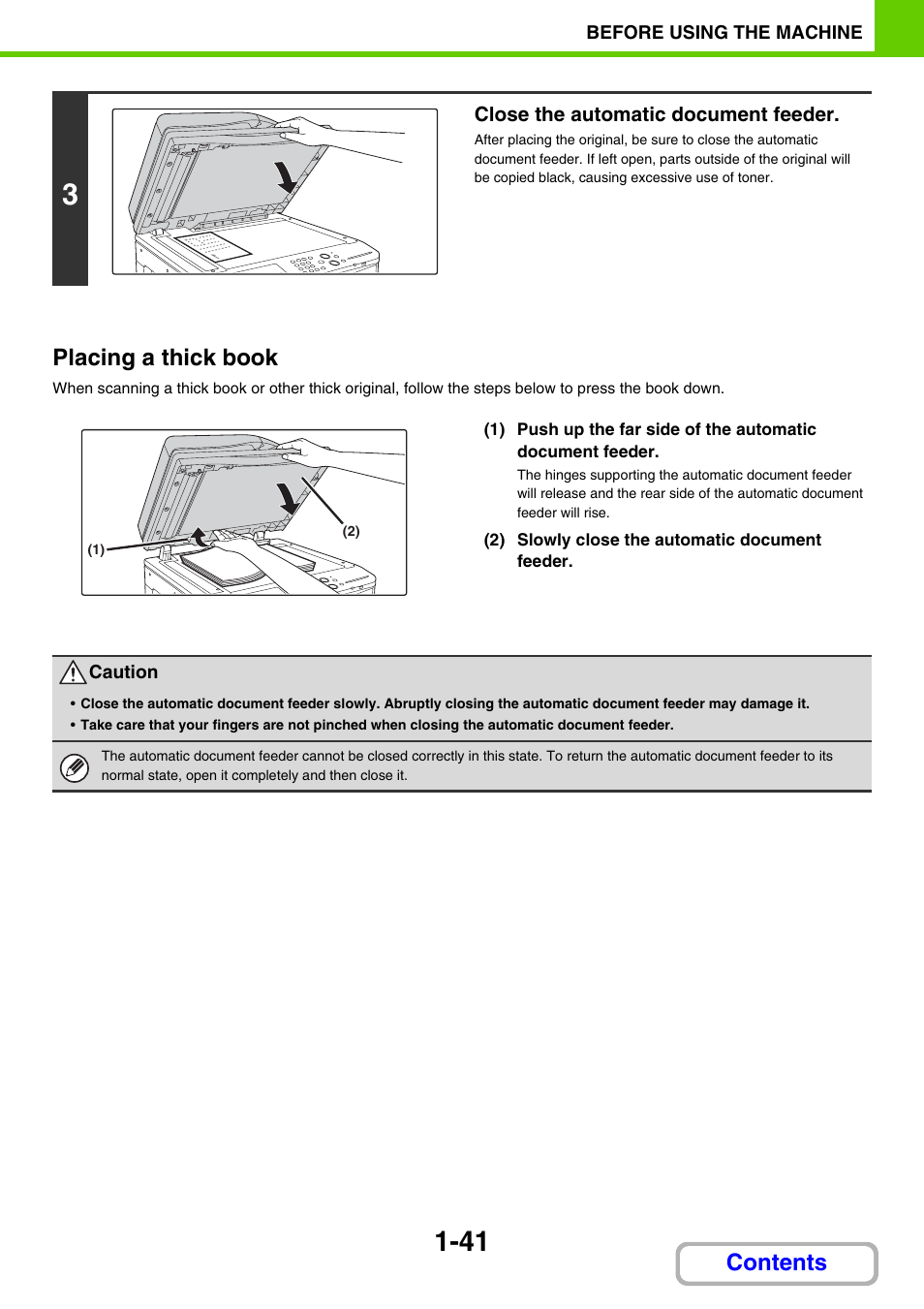 Contents placing a thick book | Sharp MX-2614N User Manual | Page 82 / 836