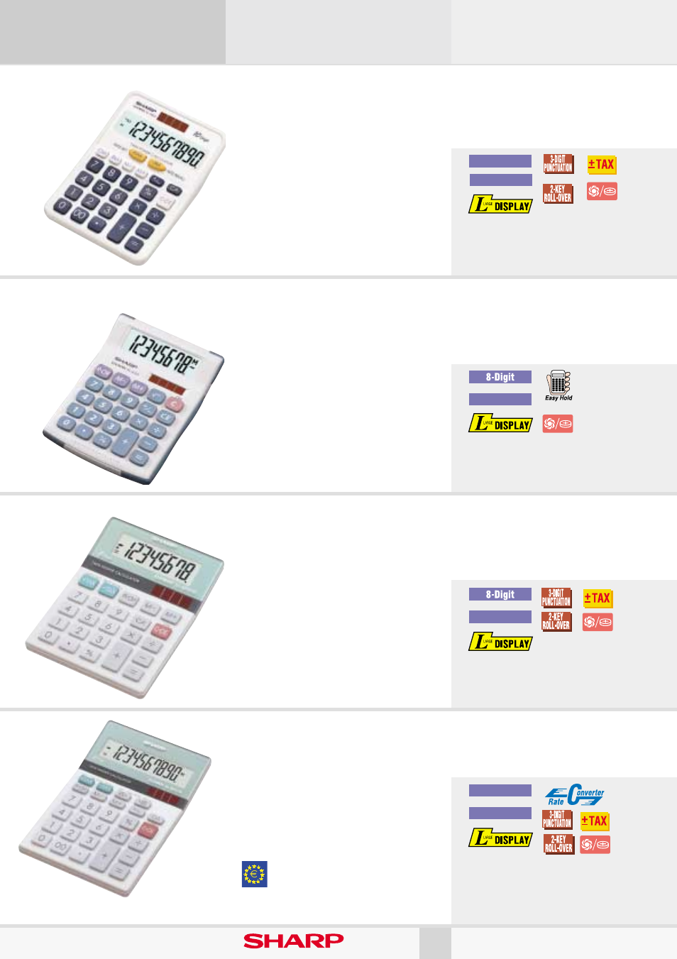 Office calculators, El-m711g, El-m711e | El-m700g, El-332a, El-310a, Mini nice sice, They make life a lot simpler | Sharp EL-376SB User Manual | Page 14 / 26