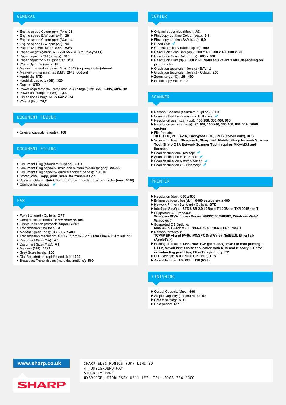 Sharp MX-2614N User Manual | Page 2 / 2