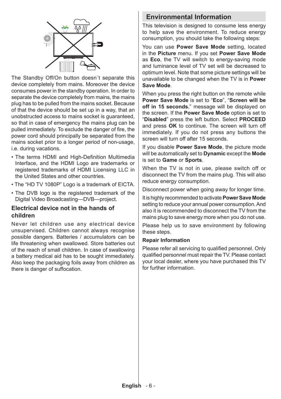 Environmental information | Sharp LC-50LE771K User Manual | Page 7 / 40