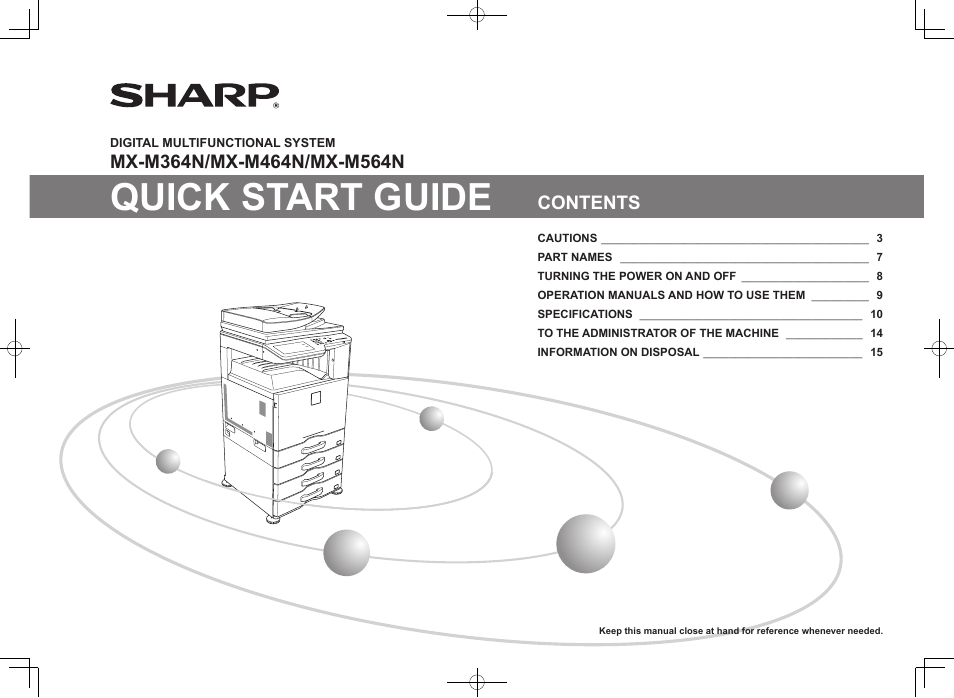 Sharp MX-M364N User Manual | 16 pages