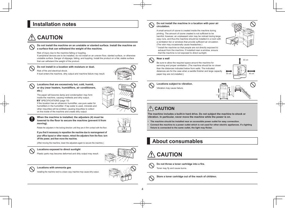 About consumables, Caution | Sharp MX-M364N User Manual | Page 4 / 16