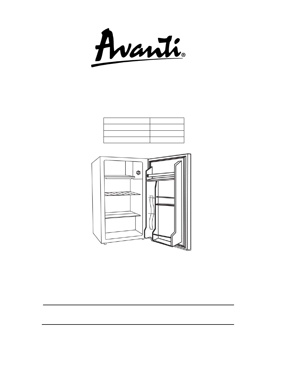 Avanti RM3420W User Manual | 16 pages