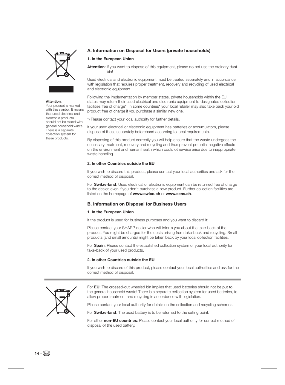 Sharp LC-46LD266K User Manual | Page 16 / 18