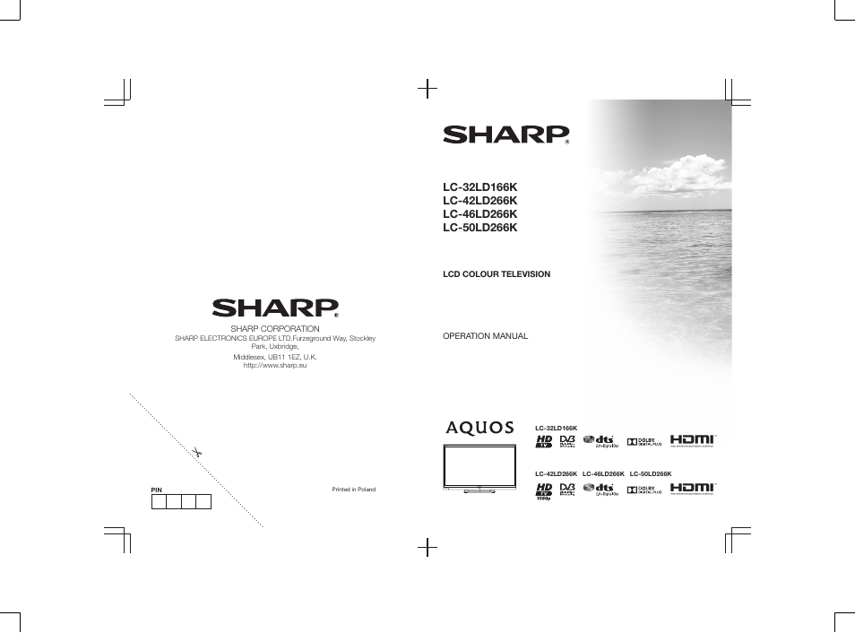 Sharp LC-46LD266K User Manual | Page 18 / 18