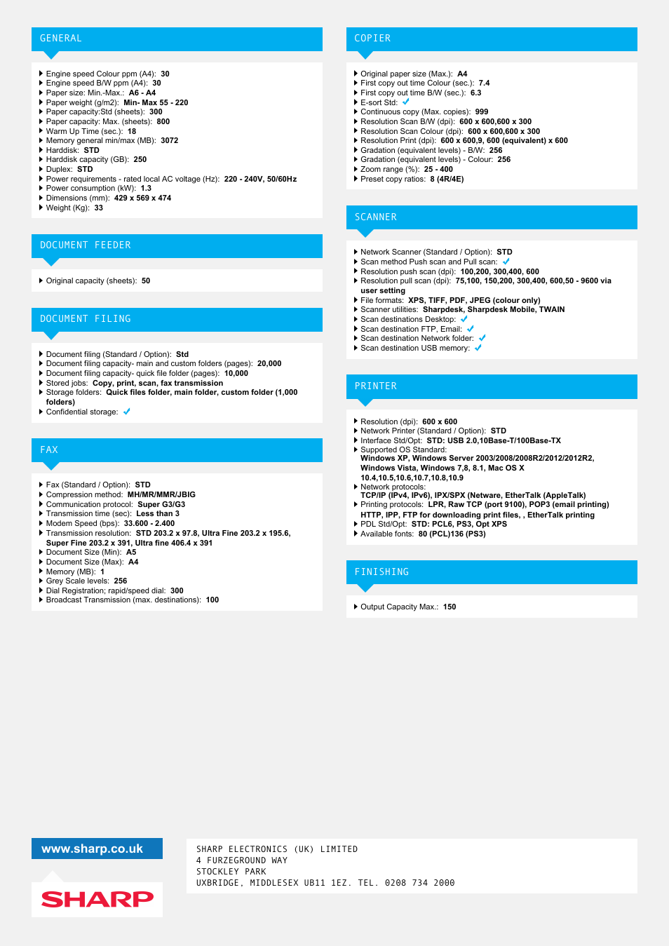 Sharp MX-C301W User Manual | Page 2 / 2