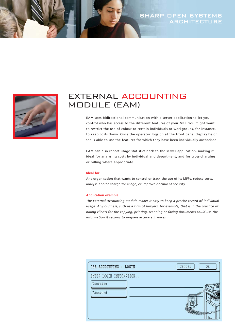 External accounting module (eam) | Sharp OSA Open Systems Architecture User Manual | Page 5 / 8