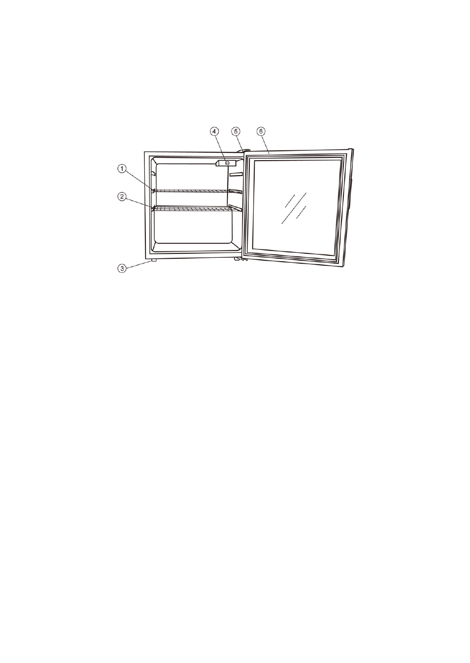 Parts & features, Large shelf (total 1), Small shelf (total 1) | Temperature control knob | Avanti BCA193BG User Manual | Page 6 / 16