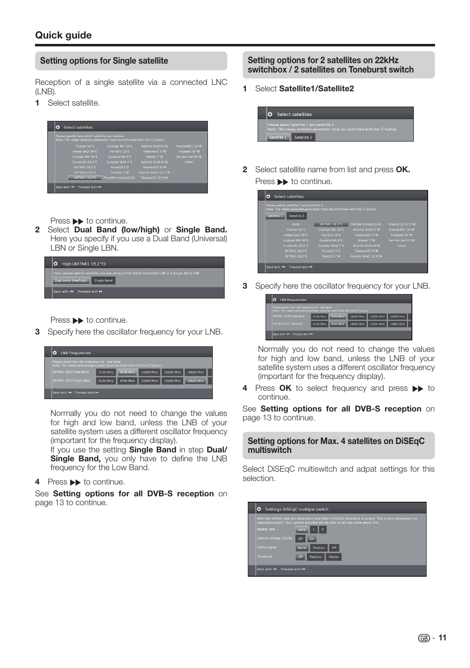 Quick guide | Sharp LC-60LE651K User Manual | Page 13 / 64