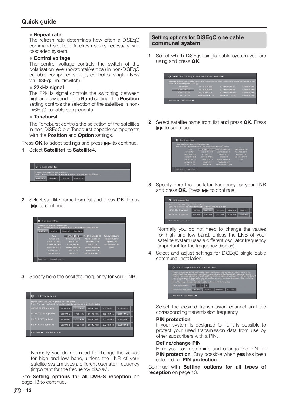 Quick guide | Sharp LC-60LE651K User Manual | Page 14 / 64