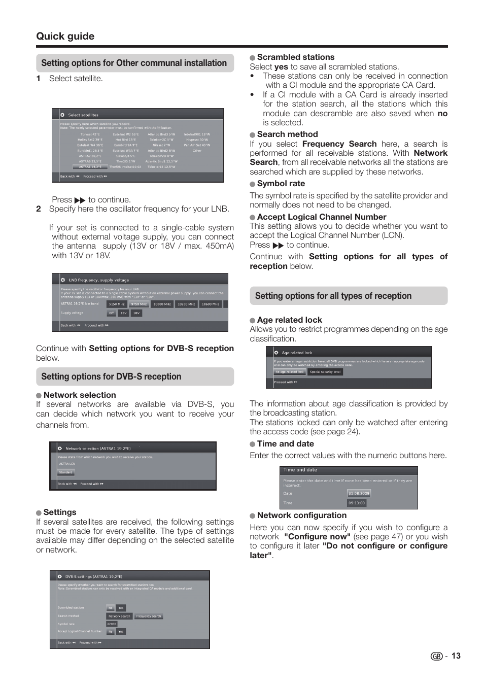 Quick guide | Sharp LC-60LE651K User Manual | Page 15 / 64