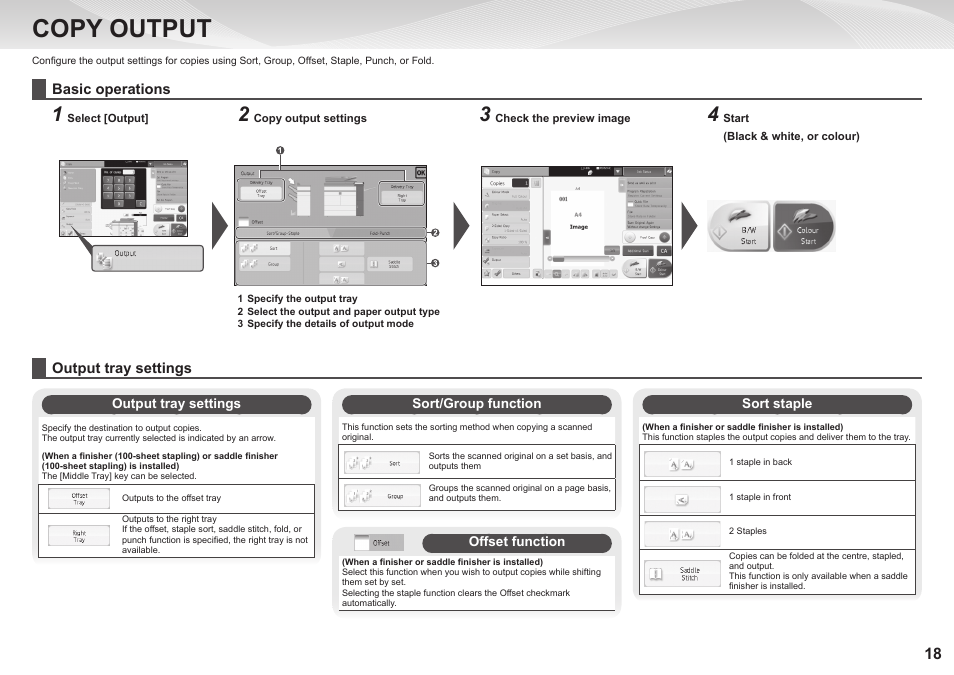 Copy output | Sharp MX-7040N User Manual | Page 18 / 32