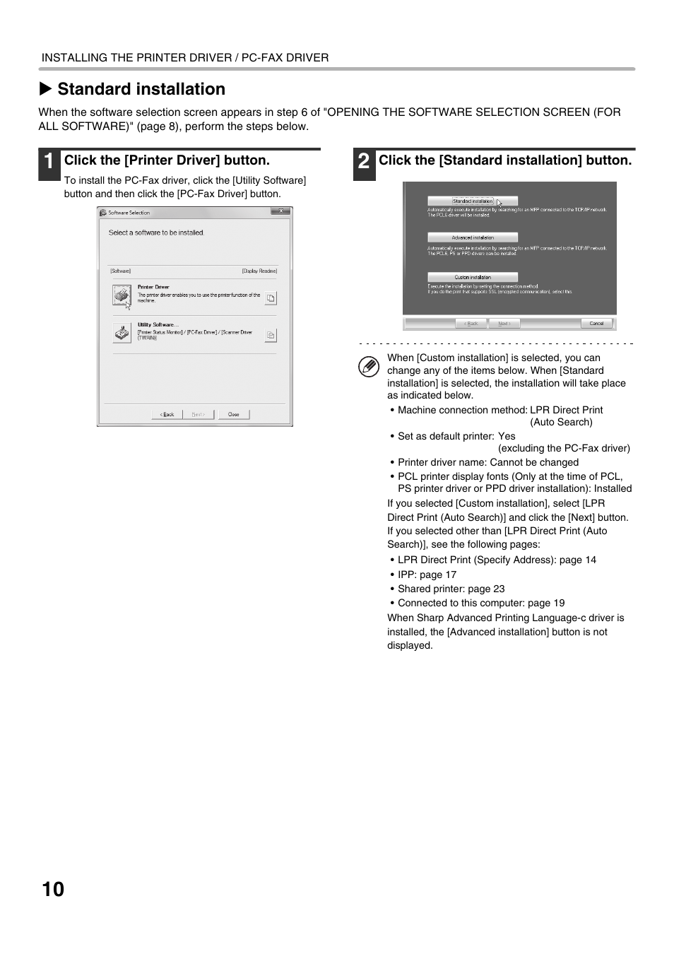 X standard installation | Sharp MX-C300W User Manual | Page 12 / 44