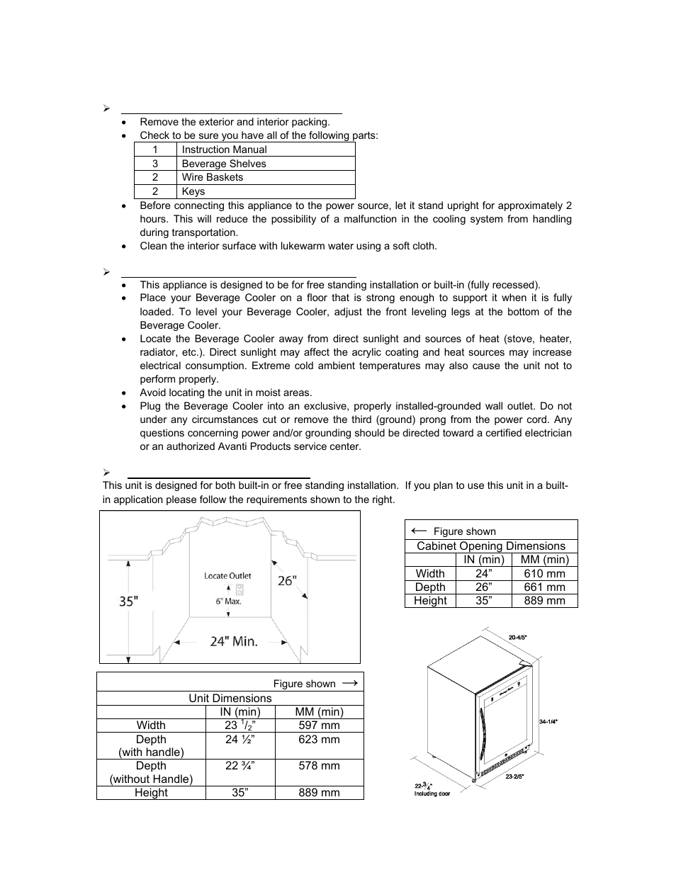 Avanti BCA57SSR User Manual | Page 9 / 20