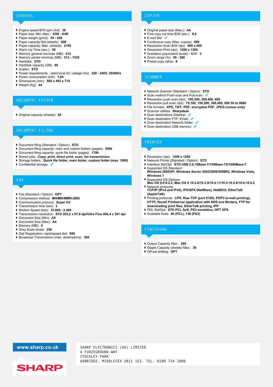 Sharp MX-B382 User Manual | Page 2 / 2