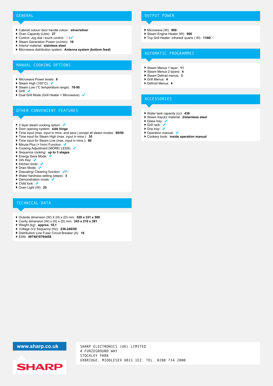 Sharp AX-1110SLM User Manual | Page 2 / 2