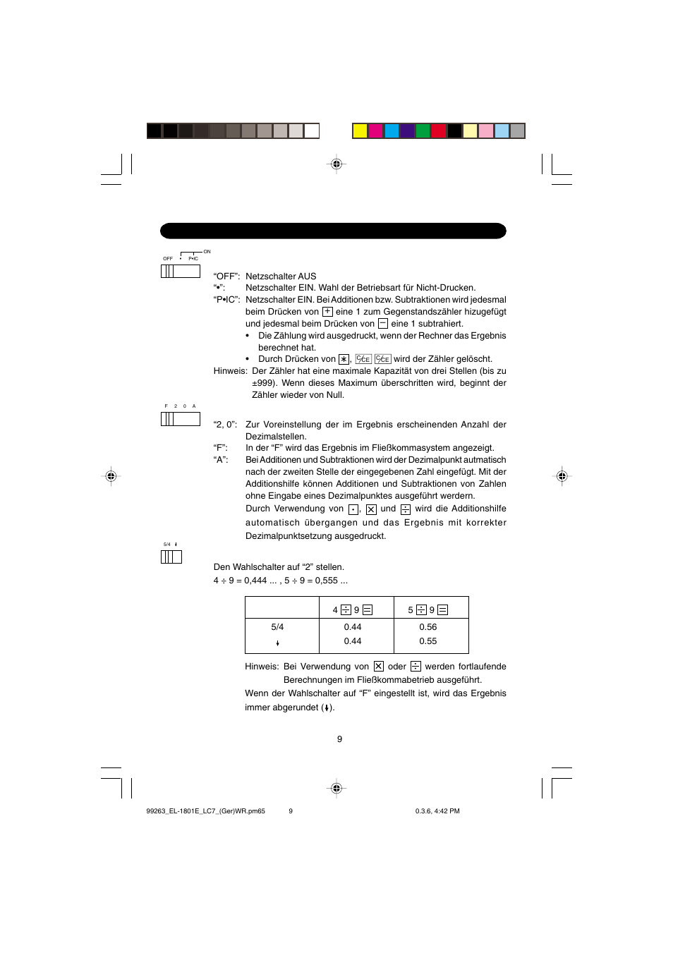 Sharp EL-1801E User Manual | Page 11 / 67