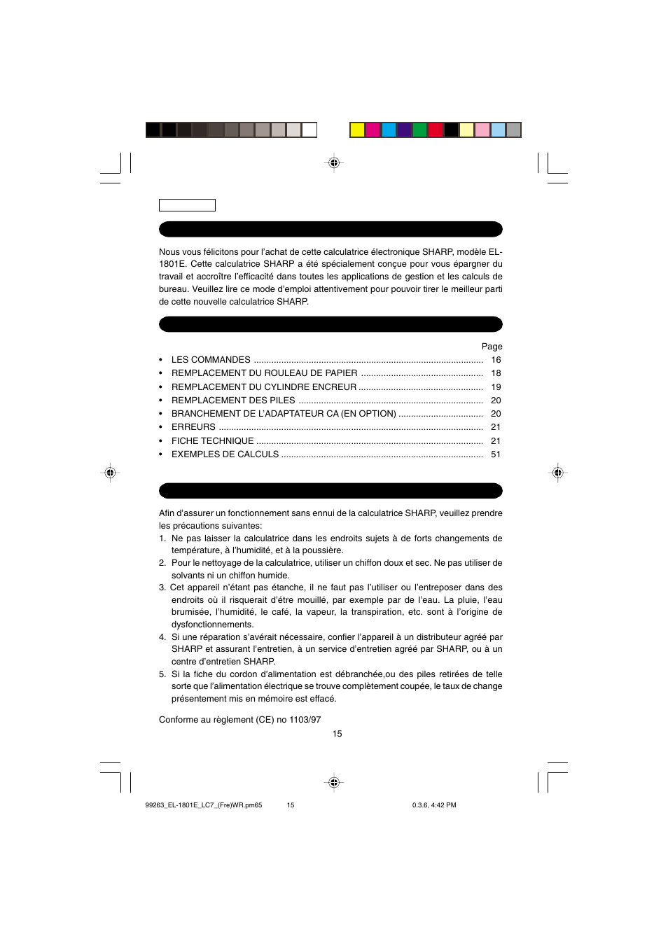 Sharp EL-1801E User Manual | Page 17 / 67