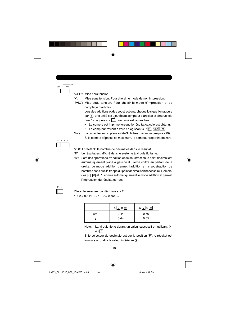 Sharp EL-1801E User Manual | Page 18 / 67