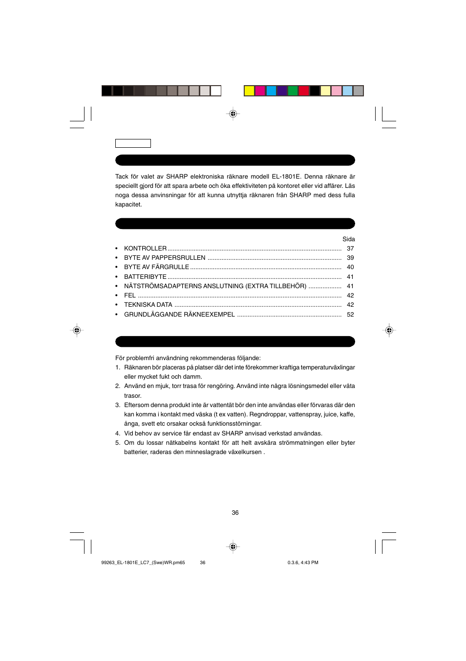 Sharp EL-1801E User Manual | Page 38 / 67